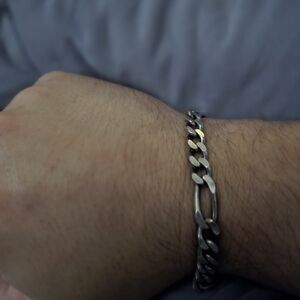 Silver Chain Bracelet 925 Italy 7.5 Size